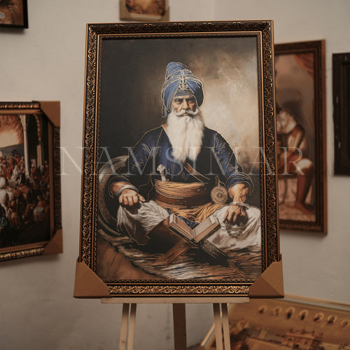 BABA DEEP SINGH JI ( golden embossed ) { 2.5 - 2 feet }