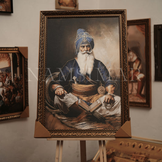 BABA DEEP SINGH JI ( golden embossed ) { 2.5 - 2 feet }